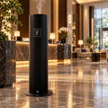 Maison Fragrance High Impact Diffuser in matte Black with the CL monogram in an elegant commercial interior.