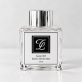 Maison Fragrance Scent 007 Reed Diffuser, 50ml, compact square clear glass bottle with silver cap on a light neutral background.
