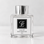 Maison Fragrance Scent 007 Reed Diffuser, 50ml, compact square clear glass bottle with silver cap on a light neutral background.