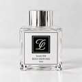 Maison Fragrance Scent 018 Reed Diffuser, 50ml, compact square clear glass bottle with silver cap on a light neutral background.