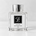 Maison Fragrance Scent 021 Reed Diffuser, 50ml, compact square clear glass bottle with silver cap on a light neutral background.