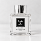 Maison Fragrance Scent 031 Reed Diffuser, 50ml, compact square clear glass bottle with silver cap on a light neutral background.