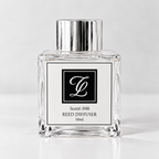 Maison Fragrance Scent 048 Reed Diffuser, 50ml, compact square clear glass bottle with silver cap on a light neutral background.