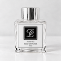 Maison Fragrance Scent 052 Reed Diffuser, 50ml, compact square clear glass bottle with silver cap on a light neutral background.