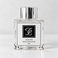 Maison Fragrance Scent 054 Reed Diffuser, 50ml, compact square clear glass bottle with silver cap on a light neutral background.
