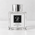 Maison Fragrance Scent 062 Reed Diffuser, 50ml, compact square clear glass bottle with silver cap on a light neutral background.