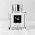 Maison Fragrance Scent 070 Reed Diffuser, 50ml, compact square clear glass bottle with silver cap on a light neutral background.
