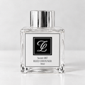 Maison Fragrance Scent 087 Reed Diffuser, 50ml, compact square clear glass bottle with silver cap on a light neutral background.