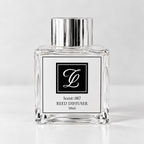 Maison Fragrance Scent 087 Reed Diffuser, 50ml, compact square clear glass bottle with silver cap on a light neutral background.
