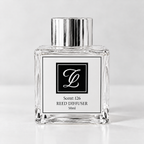 Maison Fragrance Scent 126 Reed Diffuser, 50ml, compact square clear glass bottle with silver cap on a light neutral background.