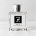 Maison Fragrance Scent 150 Reed Diffuser, 50ml, compact square clear glass bottle with silver cap on a light neutral background.